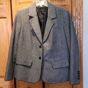 Women's Black and White Blazer